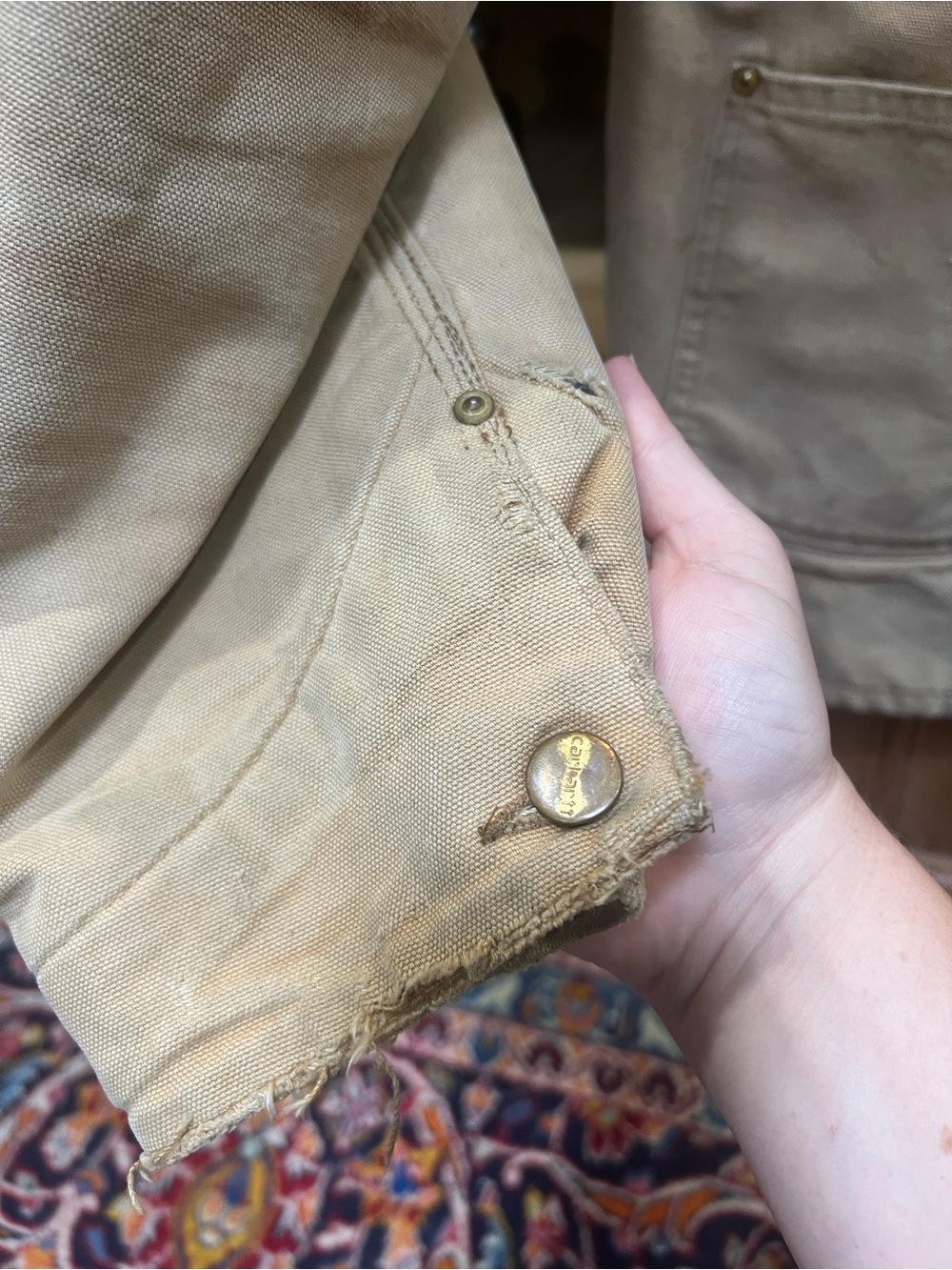 Vintage Carhartt Detroit Wool Lined Chore Coat - Picture 3 of 7